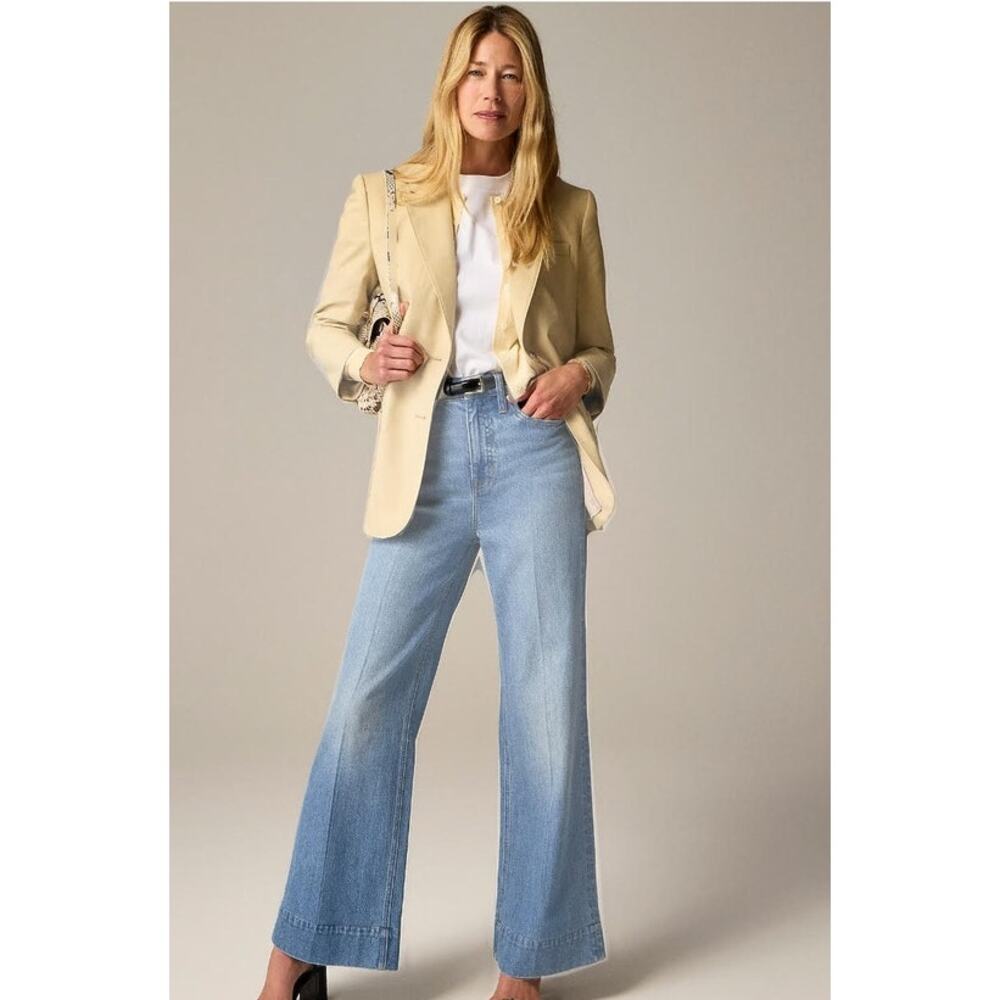 NWT J. Crew Denim Trouser In Chambray Blue Wash 36